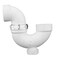Charlotte Pipe And Foundry Charlotte Pipe 1-1/2 in. Hub X 1-1/2 in. D Hub PVC P-Trap with Clean Out 1 pk PVC00709X0600 - alternate 3